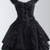 Black Lace Tiered Ruffle Sleeveless Gothic Lolita Dress 2 Black Lace Tiered Ruffle Sleeveless Gothic Lolita Dress -LolitaInside 013af6d9e25e1ead959dd4b5fde62c2f