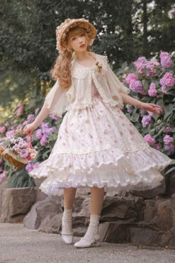 Pink Elegant Vintage Rose Print Multi-Layer Ruffled Sweet Lolita JSK Dress -LolitaInside 0355065e38024abae6c9a615981a127c 888cd4cc 1fae 4e2e 89ae 4ed395ae9265