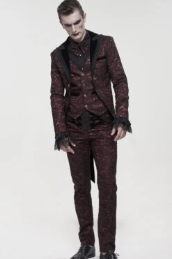 Ine Gothic Glossy Pattern Drawstring Lace Decoration Men's Pants -LolitaInside 075f3c14ebba5f1624d53c5eb3250ec1