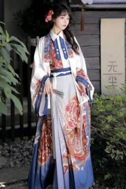 Multi-Color Original Chinese Han Dynasty Pipa Printed Classic Hanfu Dress Full Set -LolitaInside 085288fbd57758f8cbb13933515db0bd