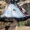 Black/White Navy Collar Short Sleeves Strawberry Bear Print Ruffled Hem Sweet Lolita Dress -LolitaInside 08c92fcbc7c48d7b2f9016565b62a46b