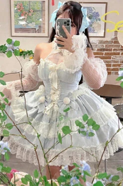 Princess Sleeveless Ruffle Bowknot Lace Sweet Lolita Jsk Dress 4 Colors 23 Princess Sleeveless Ruffle Bowknot Lace Sweet Lolita Jsk Dress 4 Colors -LolitaInside 09cd57ca9503c4276642137fd5ad0dfe