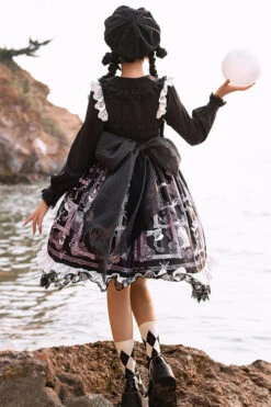 Front And Back Big Bows Passing Dream Pattern Print Gothic Lolita JSK Dress -LolitaInside 0bd8308da29c2a0315aa56ed81dcd2ab