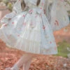 Japanese Trumpet Sleeves Lace Ruffled Cherry Blossom Print Sweet Lolita OP Dress 1 Japanese Trumpet Sleeves Lace Ruffled Cherry Blossom Print Sweet Lolita OP Dress -LolitaInside 0cf1da3946e4971b3454bf4d23797554