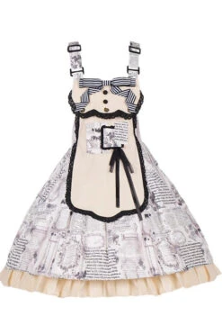 White Vintage Berlin Daily Print Removable Apron Classic Lolita Strap Dress 18 White Vintage Berlin Daily Print Removable Apron Classic Lolita Strap Dress -LolitaInside 0d1815d0852da3ad6cc36ccb48618820