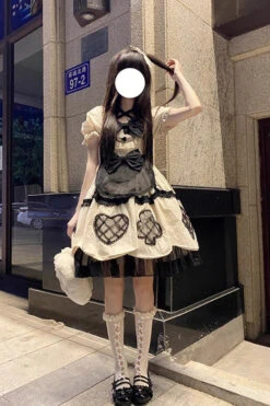 Ivory Short Sleeves Multi-layer Ruffle Bowknot Sweet Princess Lolita Dress -LolitaInside 0ef6e05817075c6843b7cbc293fd0446