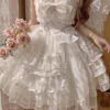 Solid Color Multi-layer Ruffle Hanayome Sweet Lolita Jsk Dress 2 Colors