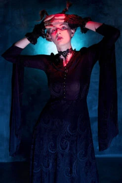 Black High Priestess Hooded Knitted Long Sleeves Gothic Lolita Dress -LolitaInside 14e08090a3c4e93654d49892e4ff56de