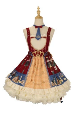 Red/Blue Clara Collection Nutcracker Print Ruffle Hemline Sweet Lolita Strap Dress -LolitaInside 1736519aaf5b50744e8eb1c131ec0c05