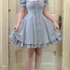 Light Blue Annie's Gift Short Sleeves Bowknot Short Version Sweet Lolita Dress (Plus Size Support) -LolitaInside 18b9fd43dbe38d1054d34645eca5554b