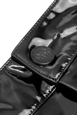 Black Punk Kneepad Shiny Leather Tight Mens Pants -LolitaInside 1a75342be02a3c885ff40634de31cfc7