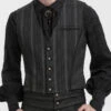 Black Retro Micro-Elastic Thick Stripe Stitching Three-Dimensional Texture Detachable Men's Punk Swallowtail Vest 1 Black Retro Micro-Elastic Thick Stripe Stitching Three-Dimensional Texture Detachable Men's Punk Swallowtail Vest -LolitaInside 1c0e9ade8e2b73755ee8026b0f21ed1b