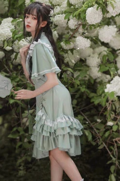 Green Han Element Chinese Style Cheongsam Sweet Lolita Dress 10 Green Han Element Chinese Style Cheongsam Sweet Lolita Dress -LolitaInside 1c2b549b794b9bb8b9b82fb3e00ca80d