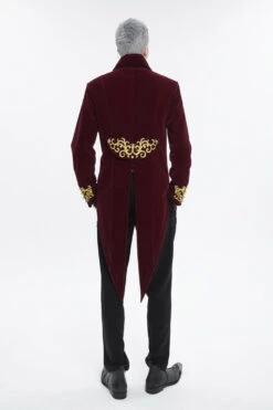 Red Totem Embroidered Swallow Tailed Men's Gothic Coat -LolitaInside 1f21c94b5021c7f1dc51eb8bc67bb95b