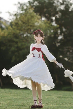 White Roman Covenant Boat Neck Long Sleeves Ruffle Classic Lolita Dress 23 White Roman Covenant Boat Neck Long Sleeves Ruffle Classic Lolita Dress -LolitaInside 2002370e1b522c1386967b8c70c41cd1