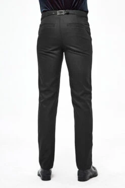 Black Webbing Twill Suit Material Side Pocket Floral-Shaped Men's Gothic Pants -LolitaInside 21601b519e6ac55c8a3dde5624e0424c