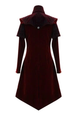 Red Gothic Stand Collar Velveteen Mens Coat -LolitaInside 2327e2060b69ebae0b2c9fbdf548bb3a