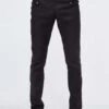 Black Gothic Wedding High Waist Slim Fit Jacquard Western Style Mens Pants