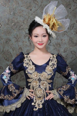 Hime Sleeves High Waisted Three Dimensional Hollow Embroidery Floral Print Ruffled Multi-Layer Victorian Lolita Prom Dress -LolitaInside 262ac62ced6903d3a9da90b126e97ccd