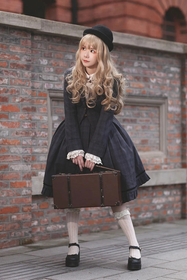 Princess Lost In The Fog Ruffle College Style Elegant Classic Lolita JSK Dress 2 Colors 4 Princess Lost In The Fog Ruffle College Style Elegant Classic Lolita JSK Dress 2 Colors - Image 2