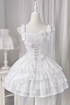 White Rose Multi-layer Gothic Lolita Jsk Dress 13 White Rose Multi-layer Gothic Lolita Jsk Dress -LolitaInside 2791e75eeceabf58d8545d7565afa919
