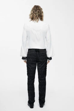 White Chiffon Chest Embroidery Lace Sleeves Mens Gothic Blouse 10 White Chiffon Chest Embroidery Lace Sleeves Mens Gothic Blouse -LolitaInside 29d4b01fa0237807b97a12cf1992d12d