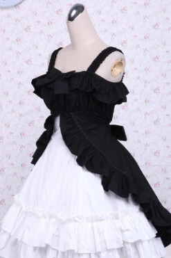 Black/White Cotton Multi-Layer Bowknot Cardigan Classic Lolita Dress -LolitaInside 2bafeb4021f6798e4de85798f467cfaa