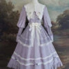 Purple Cross Dark Church Elegant Lace Long Sleeves Ruffled Classic Lolita OP Dress -LolitaInside 2c9d585af6c9d97231d7480e1c29cd61