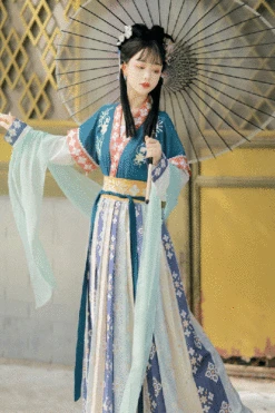 Ancient Tang Dynasty Embroidery Printing Sweet Hanfu Dress -LolitaInside 2ca8442ea905cff6c58427b6e3d92957