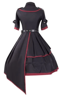 Black Military Style JK Set Irregular Gothic Lolita Dress -LolitaInside 2d78aa16b1626ecf623d730cd58c29ca