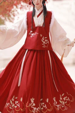 Chinese Ancient Style Collocation Waistcoat Sweet Hanfu Dress