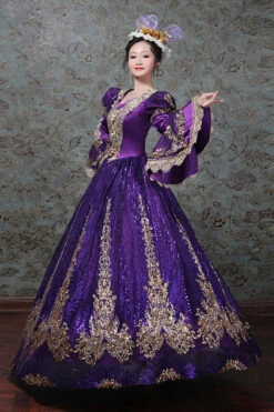 Hime Sleeves High Waisted Three Dimensional Hollow Embroidery Floral Print Ruffled Multi-Layer Victorian Lolita Prom Dress -LolitaInside 2ddc2a204d98ac386d7e52a86e7f055f