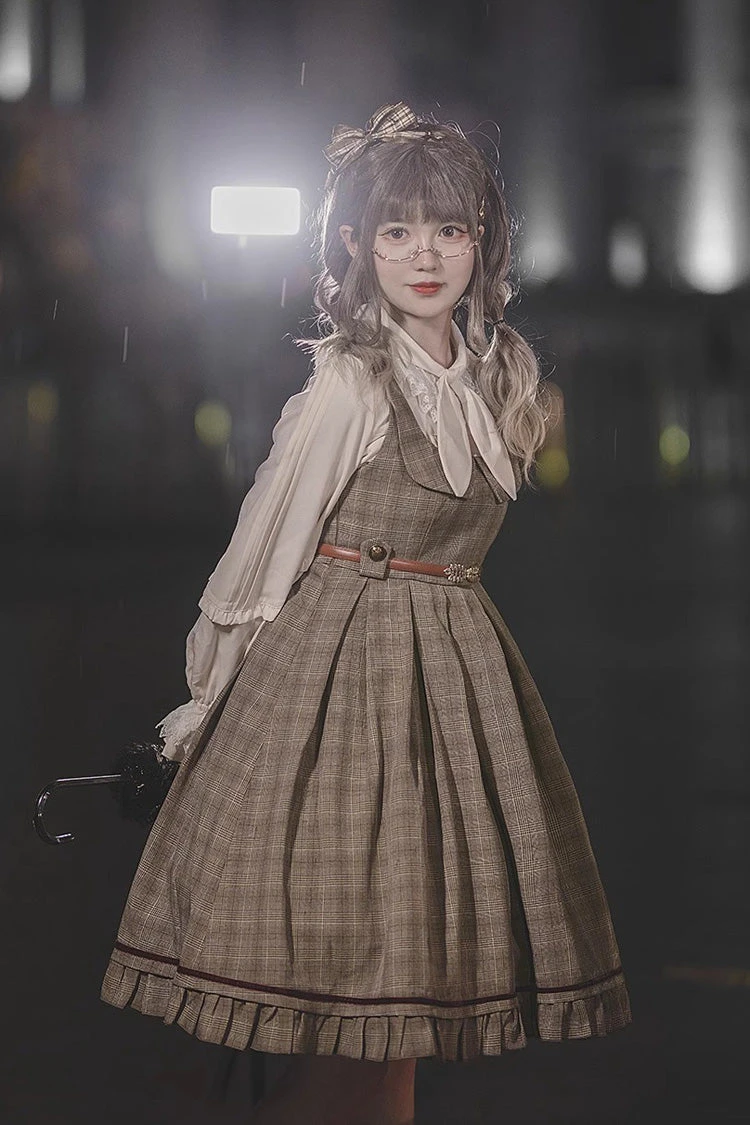 Princess Lost In The Fog Ruffle College Style Elegant Classic Lolita JSK Dress 2 Colors 11 Princess Lost In The Fog Ruffle College Style Elegant Classic Lolita JSK Dress 2 Colors - Image 9