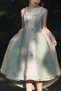 Multi-Color Vintage Pastoral Lace Floral Classic Lolita Jsk Dress