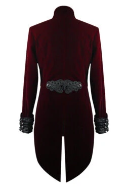 Wine Gothic Palace Embroidered Metal Rivets Dovetail Mens Coat -LolitaInside 3271fcc951a058161c7d3c7b5fb75fed