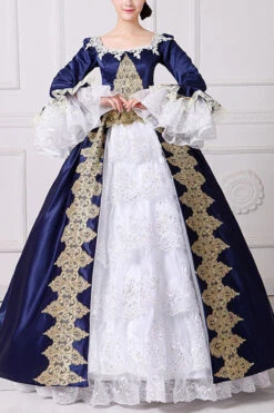 Hime Sleeves High Waisted Square Collar Embroidery Flower Print Victorian Lolita Prom Dress