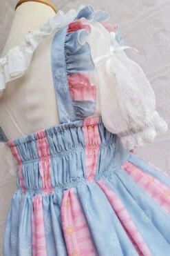 Chocolate Cat Print Ruffled High Waisted Sweet Lolita JSK Dress -LolitaInside 3380e5967bfdda46aadca95ac4adac09