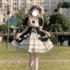 White/Black Multi-layer Ruffle Cardigan Bowknot Sweet Princess Lolita Jsk Dress -LolitaInside 35893478768b6df7699d3fe84248cec2