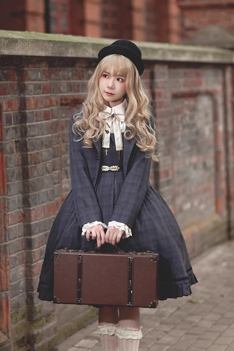 Princess Lost In The Fog Ruffle College Style Elegant Classic Lolita JSK Dress 2 Colors 10 Princess Lost In The Fog Ruffle College Style Elegant Classic Lolita JSK Dress 2 Colors - Image 8