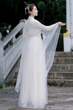 Beige New Fairy Sweet Hanfu Dress -LolitaInside 38455720b8f87589a6022efda4b7bf7a