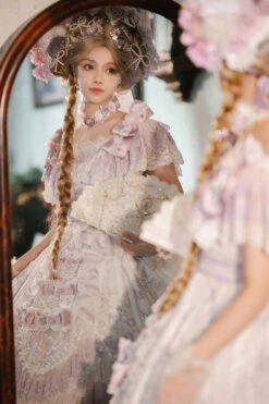 Purple The Key To The Secret Realm Gorgeous Wedding Princess Sweet Lolita Dress Set -LolitaInside 384fb0032b9e34cb29bb9d04c691fb22
