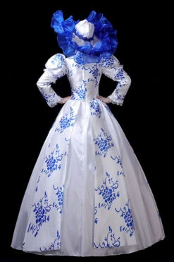 Blue/White Porcelain Printing Stand Collar High Waisted Victorian Lolita Prom Dress 10 Blue/White Porcelain Printing Stand Collar High Waisted Victorian Lolita Prom Dress -LolitaInside 38d6185961126b0a43fc9766d1be0308