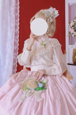 Pink Elegant Vintage Tulip Multi-Layer Ruffled Classic Lolita Skirt Dress -LolitaInside 3cd4754aa9e9120dce64f3ef19c664a2