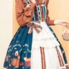 Blue/Brown Christmas Bread Squirrel Gift Print Cardigan Bowknot Multi-Layer Ruffled Sweet Lolita JSK Dress -LolitaInside 3d2ec73ddd6d9c2a3362e35ca52f7e11