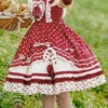 Red Polka Dot Print Multi-Layer Ruffled Sweet Lolita JSK Dress -LolitaInside 3dbbb0b14c0bacd61a5d4709c05778cf