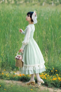 Multi-Color Plaid Print Stitching Ruffle Long Sleeves Sweet Lolita Dress -LolitaInside 3de2bb64b4a9b988e27bab6e8d43215e