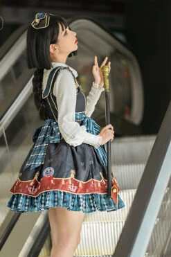 Black Vintage College Badge Print Sweet Lolita JSK Dress -LolitaInside 401b6ea68986473adbc6c72e0dff3d76