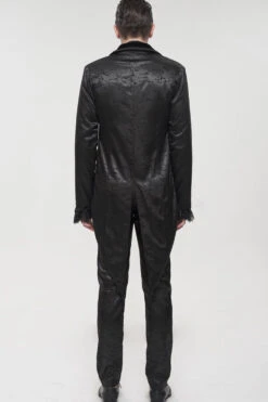 Black Gothic Bright Pattern Printed Decoration Swallowtail Men's Coat -LolitaInside 407979699a9270425afd4d4b5a221851