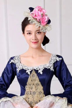 Hime Sleeves High Waisted Square Collar Embroidery Flower Print Victorian Lolita Prom Dress -LolitaInside 4127fb96b2732f4fd7394bc512e60c26