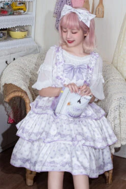 Polka Point Print Bowknot Multi-Layer Princess Sweet Lolita Jsk Dress -LolitaInside 44509898fe97be50ce7381647057b50f